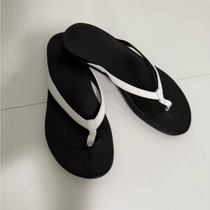 OluKai Black and White Women's Sandals